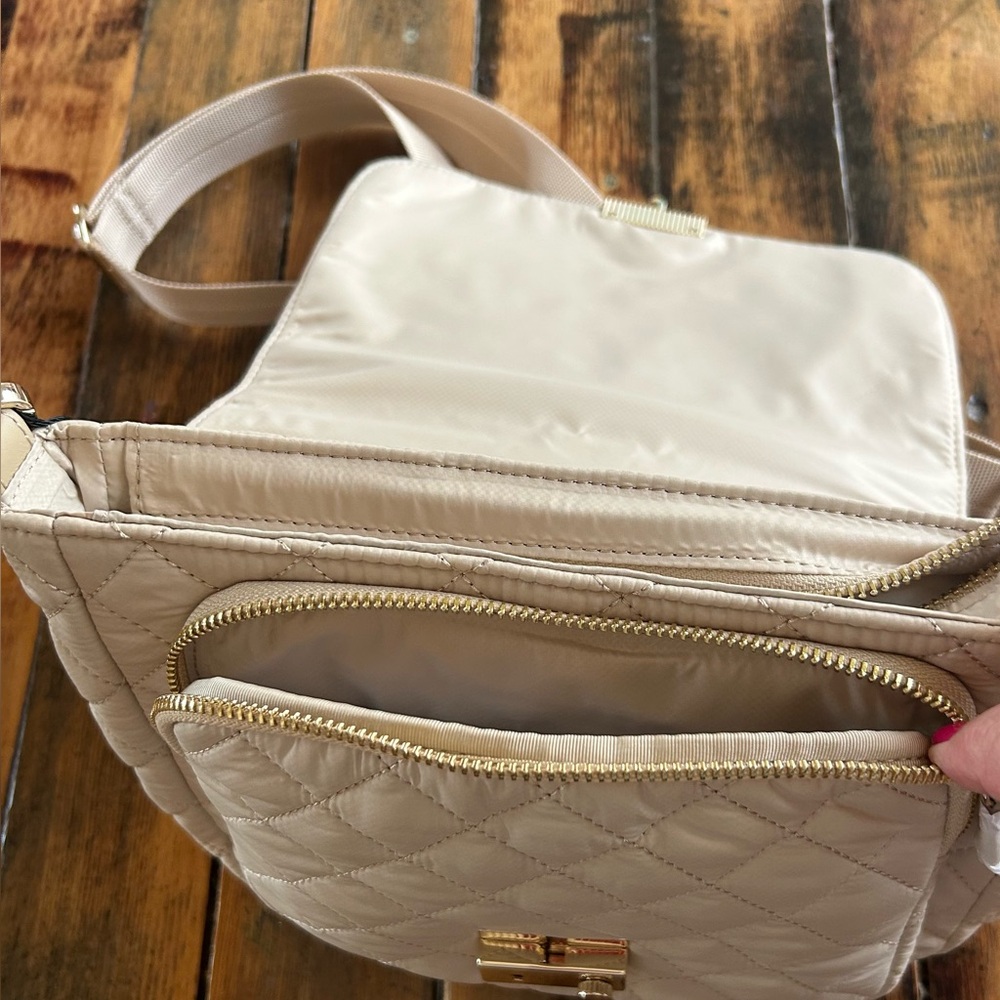 MZ Wallace Quilted Cream Crossbody Shoulder Bag. NWT. - Picture 6 of 11